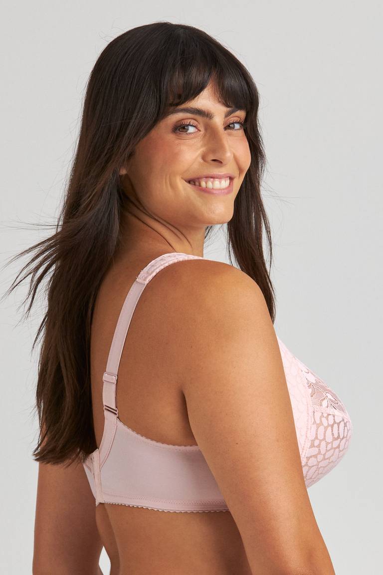 💖Σετ 3 τεμαχίων Triumph, νέο σουτιέν push-up από βαμβάκι χωρίς ραφές με patchwork από δαντέλα με λουλούδια🔥