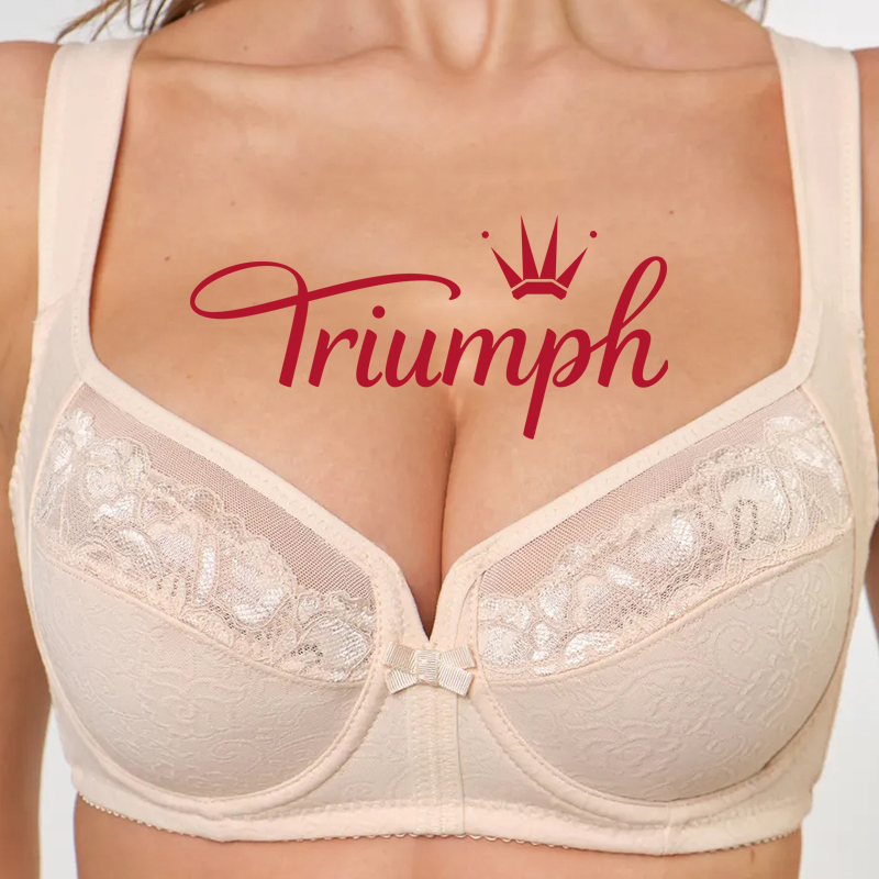 💖Σετ 4 τεμαχίων Triumph® ✨Σουτιέν με δαντέλα και απαλό cup