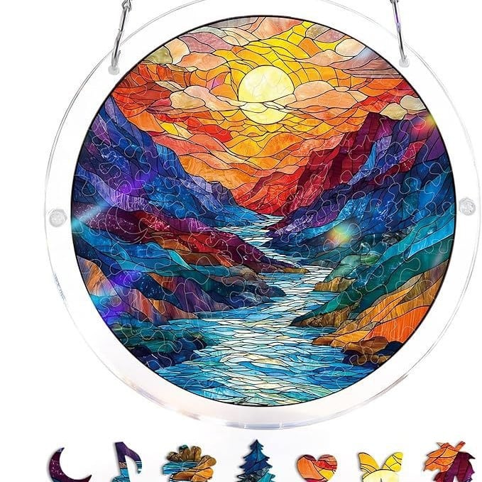 🔥☀️🛍️Ακρυλικό παζλ Suncatcher 80 τεμαχίων