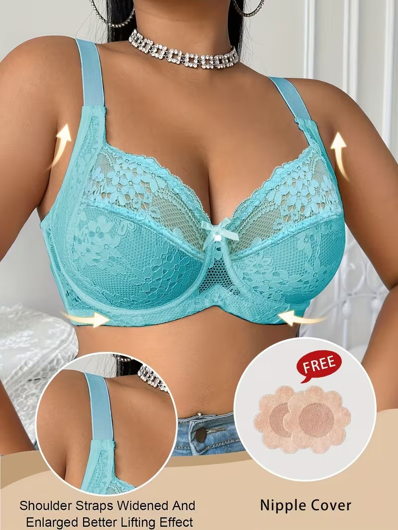 👙TRIAUMPH – [4 τεμ.]🔥50% Σουτιέν Plus Size με Δαντέλα και Μπανέλα