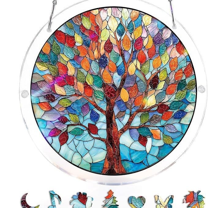🔥☀️🛍️Ακρυλικό παζλ Suncatcher 80 τεμαχίων