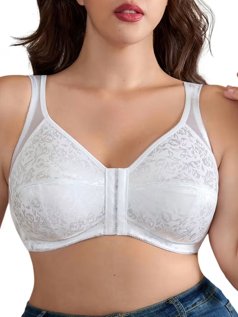 Σετ 4 τεμαχίων Triumph®👑 -Σουτιέν ζακάρ πλήρους κάλυψης με κούμπωμα μπροστά [65A-120H]