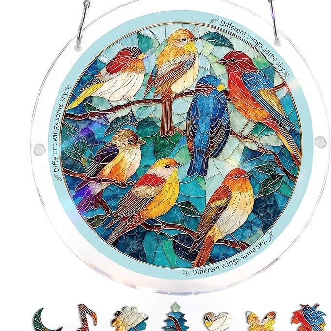 🔥☀️🛍️Ακρυλικό παζλ Suncatcher 80 τεμαχίων