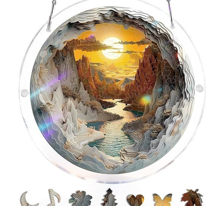 🔥☀️🛍️Ακρυλικό παζλ Suncatcher 80 τεμαχίων