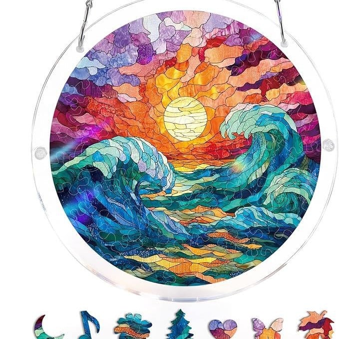 🔥☀️🛍️Ακρυλικό παζλ Suncatcher 80 τεμαχίων