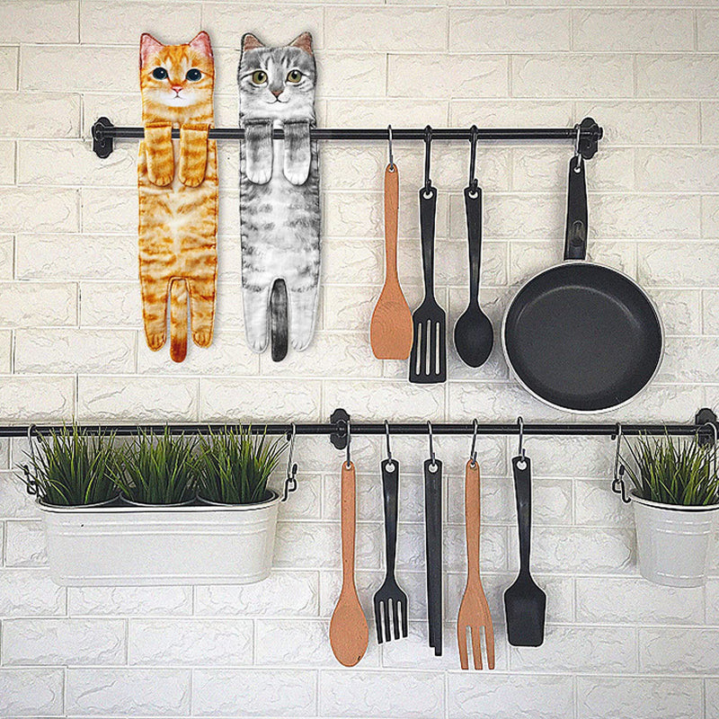 🎁OSTATNI DZIEŃ WYPRZEDAŻY! 50% ZNIŻKI!✨😺Uroczy ręcznik do rąk z motywem kota🐾