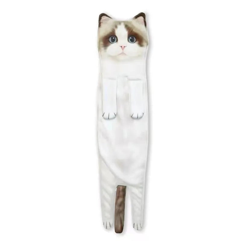 🎁OSTATNI DZIEŃ WYPRZEDAŻY! 50% ZNIŻKI!✨😺Uroczy ręcznik do rąk z motywem kota🐾