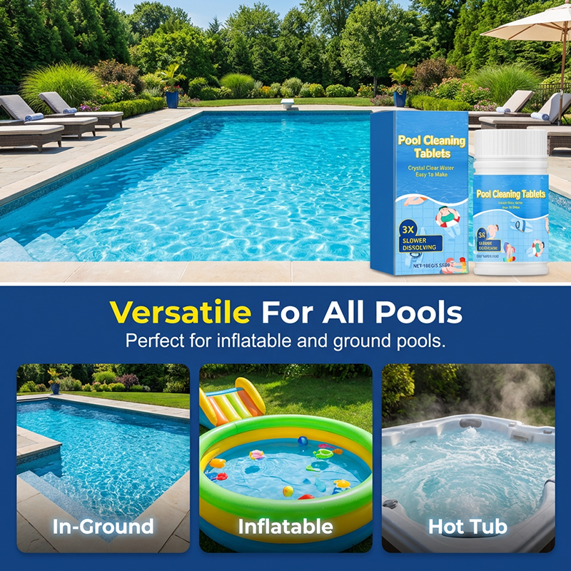 Ταμπλέτες καθαρισμού πισίνας για κρυστάλλινο νερό