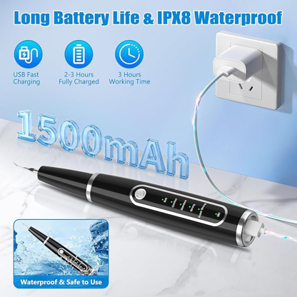 Dog Tartar & Plaque Remover with LED | 5-Mode Pet Teeth Cleaning Kit 