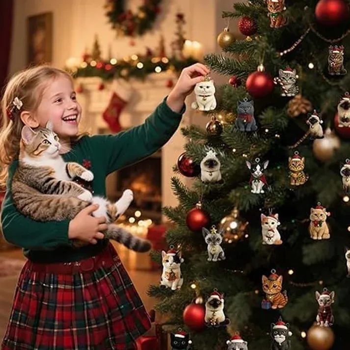 Omrava™ - Holiday Advent Calendar with 24 Festive Cats