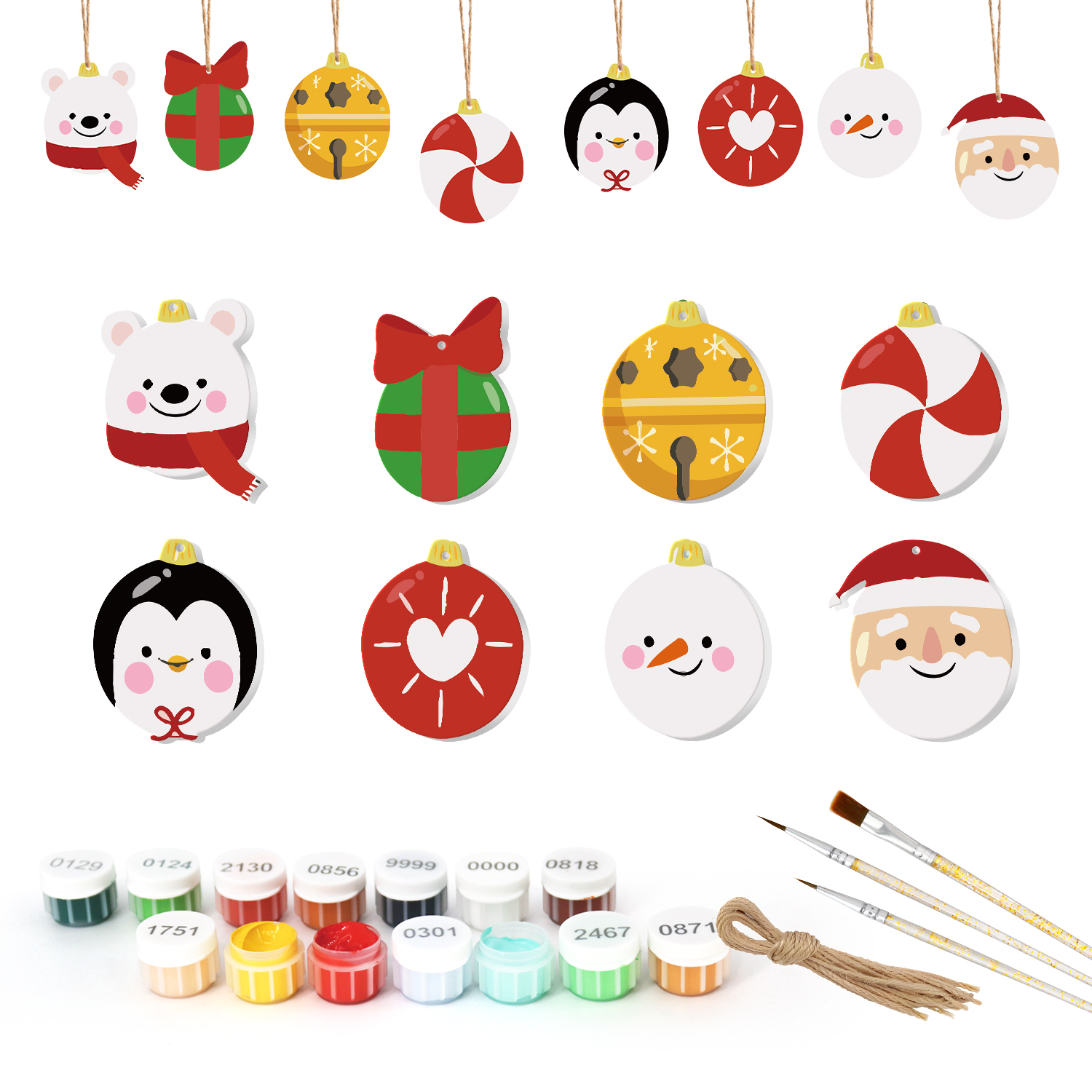Cozy Christmas Ornaments Paint by Numbers – JoyHues