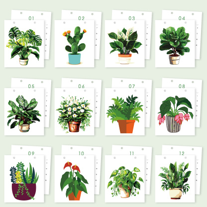 Botanical Coloring Calendar 2026