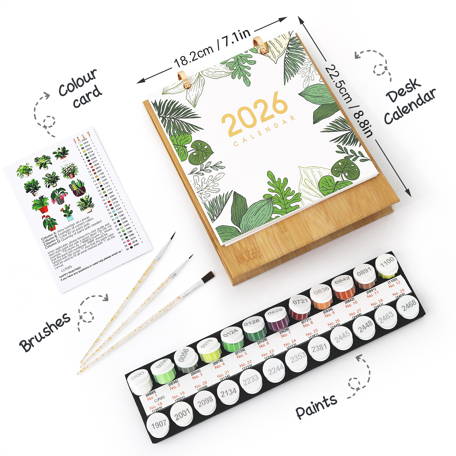 Botanical Coloring Calendar 2026