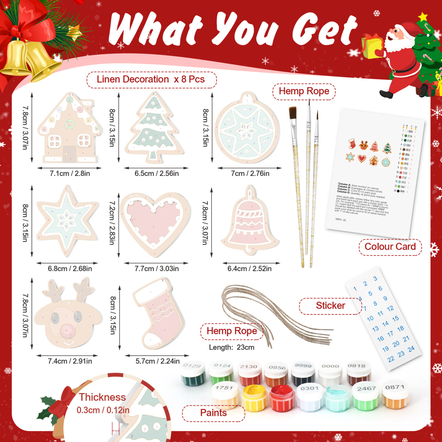 Colorful Calm Christmas Ornaments