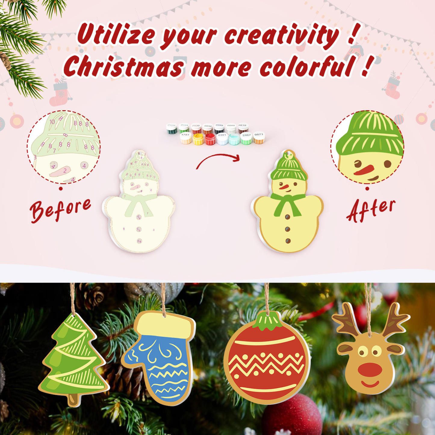 Artful Season Christmas Ornaments