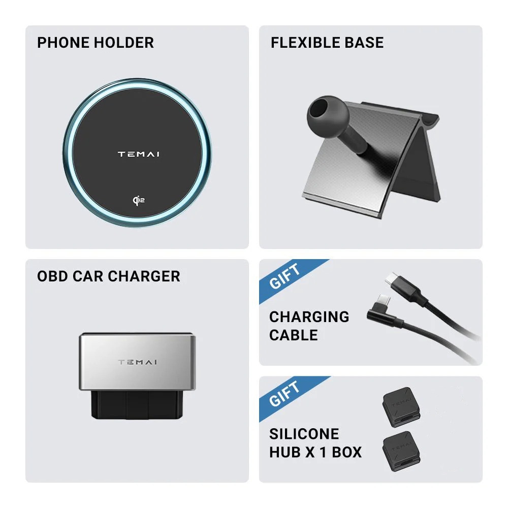 Teslula | Wireless Charging Phone Holder Mount for Tesla Model 3 Model Y