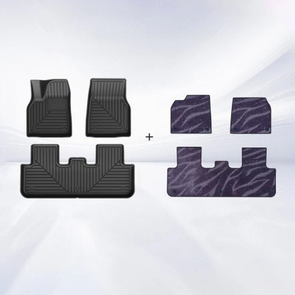 Teslula TPE+Carpet Double Layer Floor Mats for Model Y Juniper