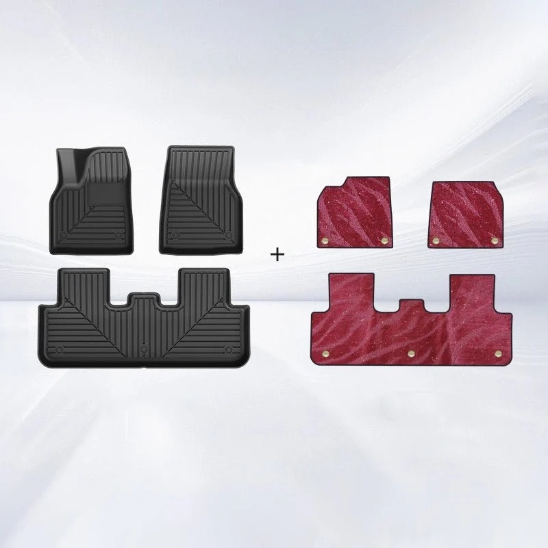 Teslula TPE+Carpet Double Layer Floor Mats for Model Y Juniper