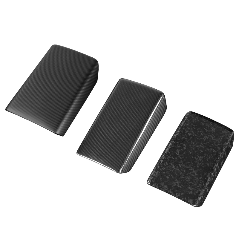 Teslula Model Y / 3 Armrest Cover - Dry Carbon Fiber Interior Mods