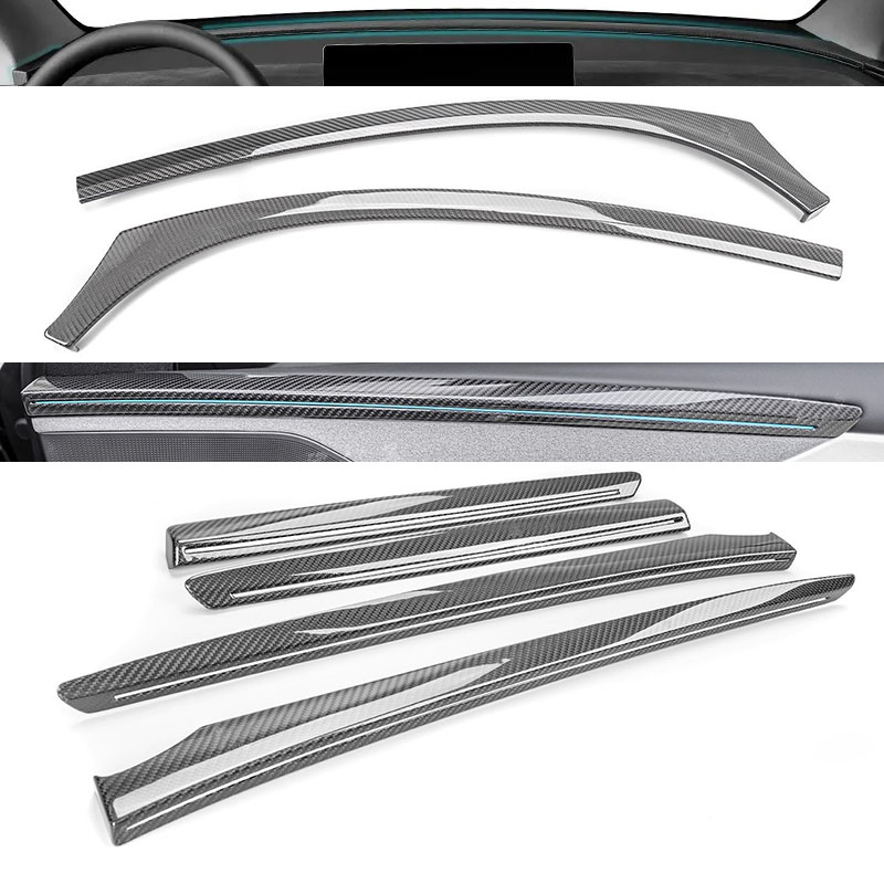 Teslula Dry Carbon Dashboard Cover for ModelY Juniper - Carbon Fiber Interior Mods