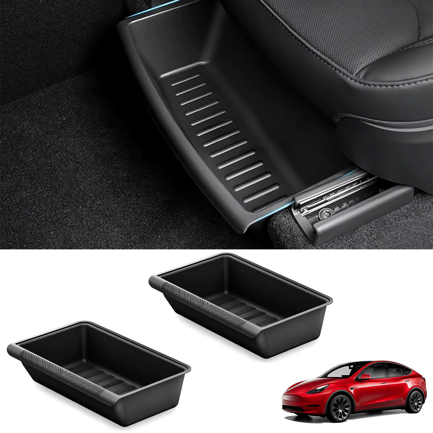 Tesla Model Y Juniper Under Seat Storage Box | TPE Organizer