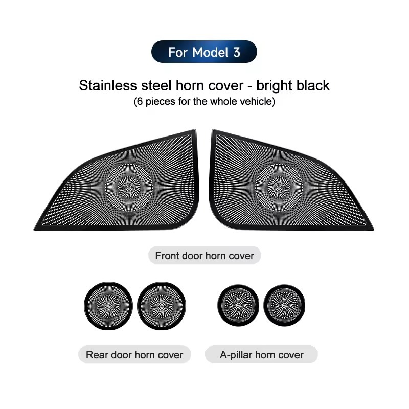 Teslula | Tesla Model 3 Speaker Covers | Audio Grilles & Decorative Pads