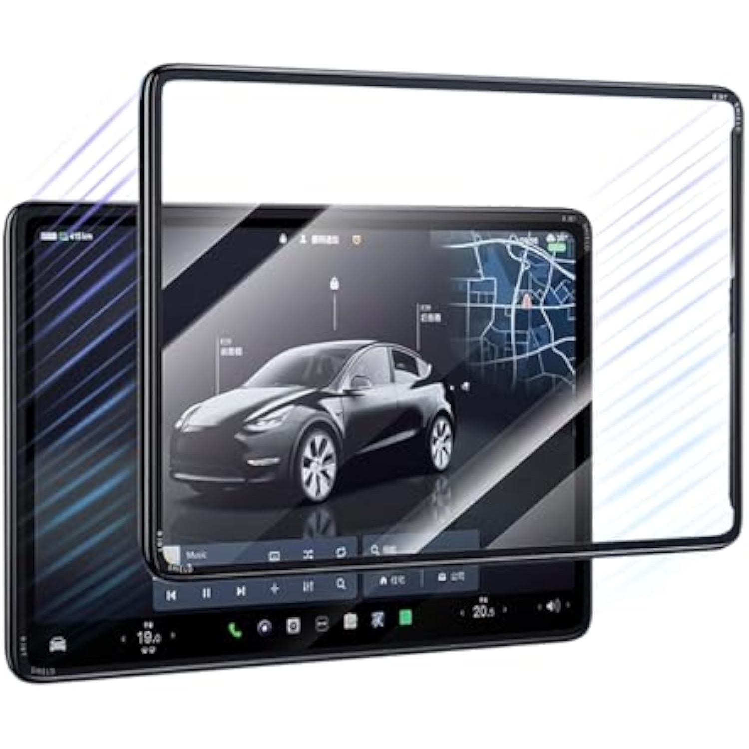 Teslula 2-in-1 Screen Protector for Tesla Model 3/Y - Anti-Glass & Anti-Scratch