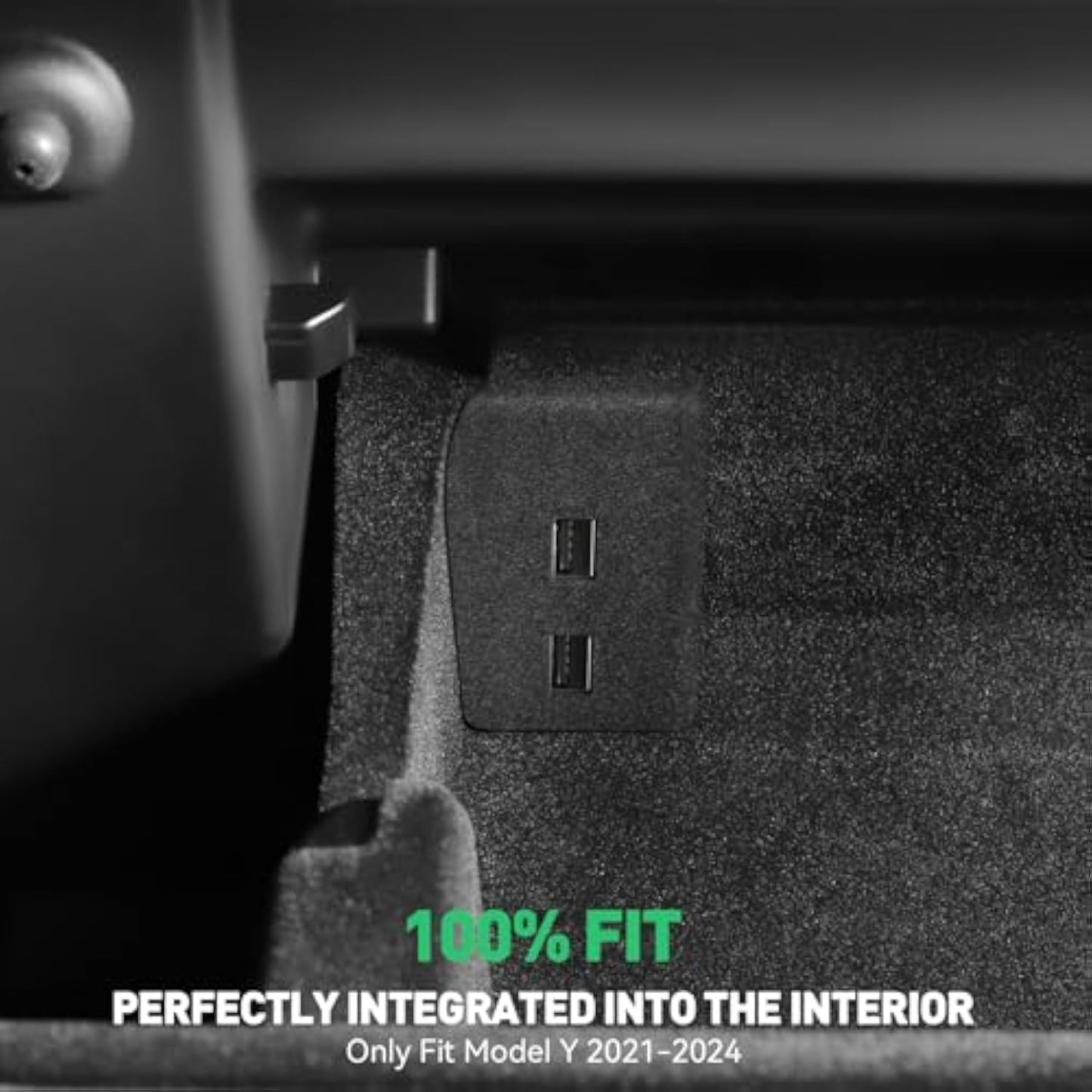 Teslula Glovebox USB Hub for Tesla Model 3/Y 2020-2025 - 4-Port Charging