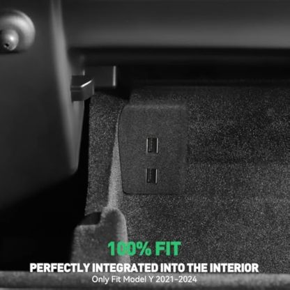 Teslula Glovebox USB Hub for Tesla Model 3/Y 2020-2025 - 4-Port Charging