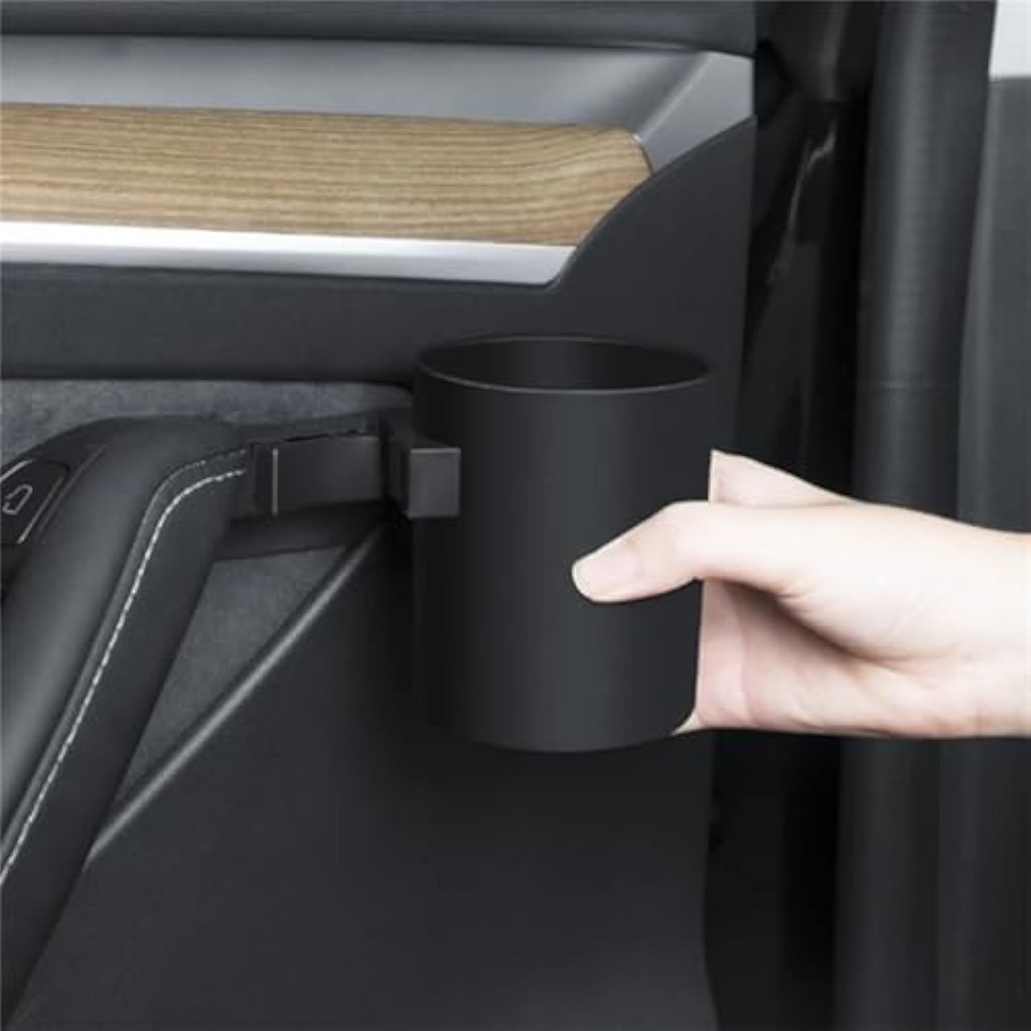 Teslula Door Cup Holder for Tesla Model 3/Y - Metal-Reinforced Storage Insert