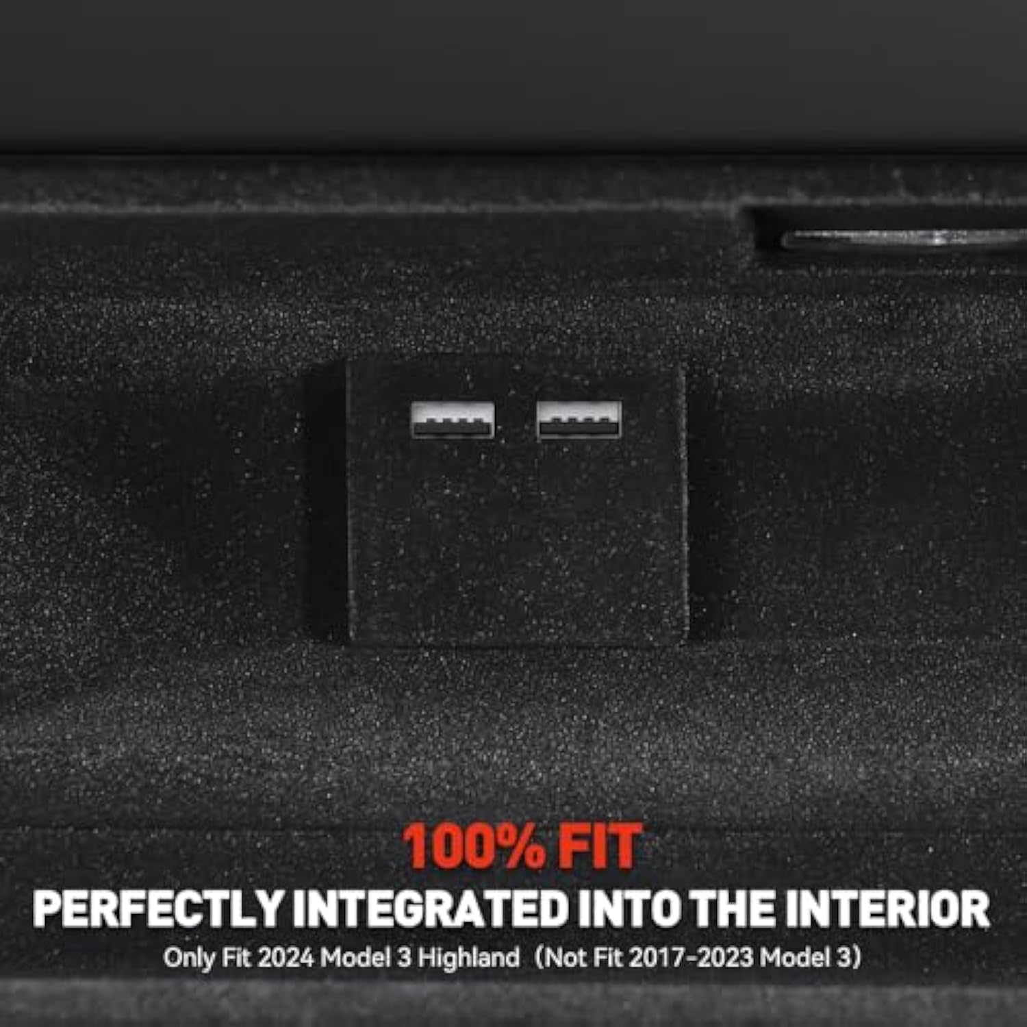 Teslula Glovebox USB Hub for Tesla Model 3/Y 2020-2025 - 4-Port Charging