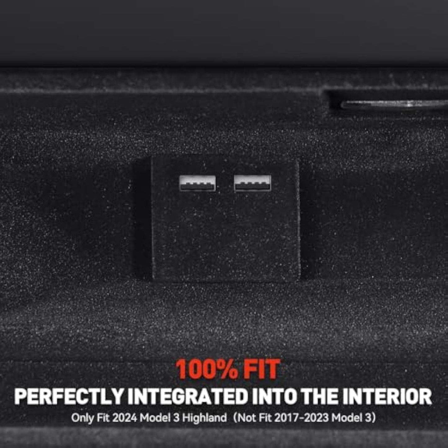 Teslula Glovebox USB Hub for Tesla Model 3/Y 2020-2025 - 4-Port Charging