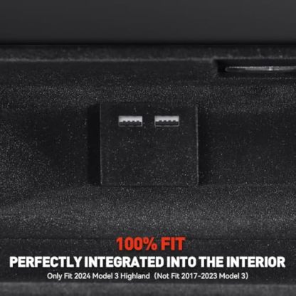 Teslula Glovebox USB Hub for Tesla Model 3/Y 2020-2025 - 4-Port Charging