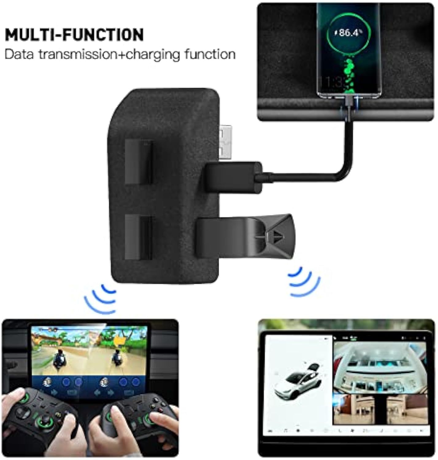 Teslula Glovebox USB Hub for Tesla Model 3/Y 2020-2025 - 4-Port Charging
