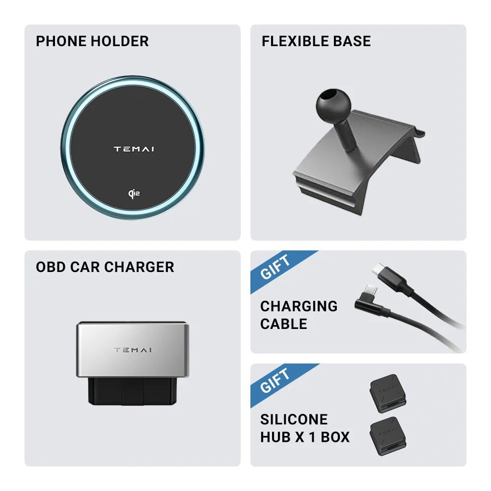 Teslula | Wireless Charging Phone Holder Mount for Tesla Model 3 Model Y