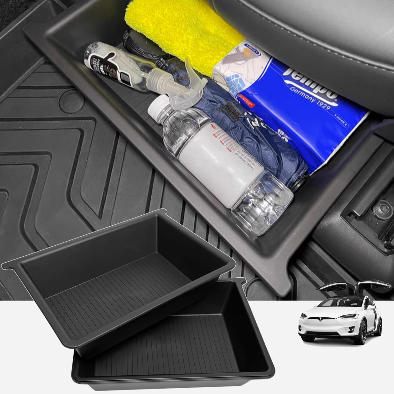 Teslula TPE Under Seat Storage Box for Model Y Juniper