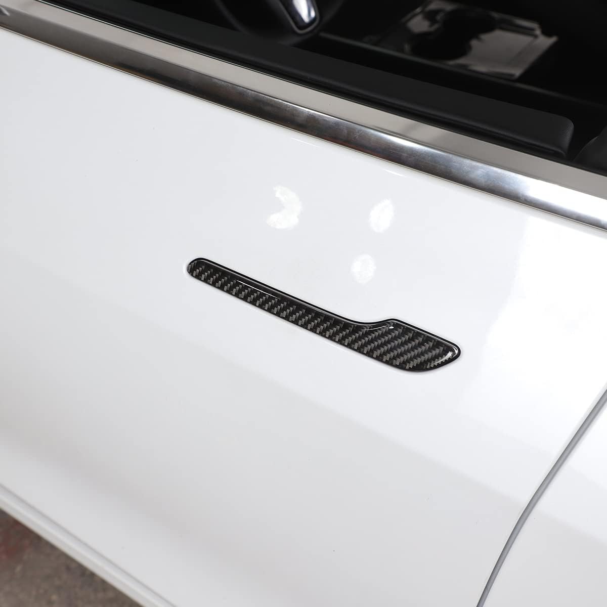 Teslula Carbon Door Handle Covers for Tesla Model 3/Y-Carbon Fiber Exterior Mods