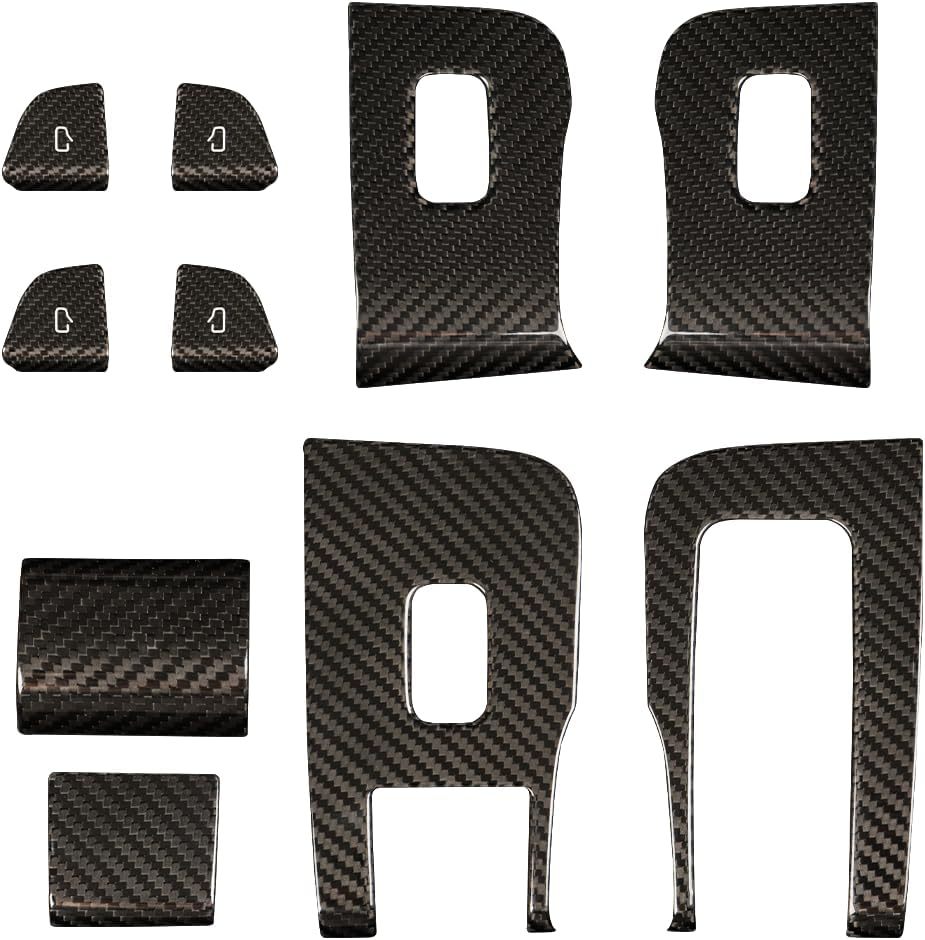 Teslula Carbon Window Switch Covers for Tesla Model 3 Highland/Y Juniper - 10PC Interior Set
