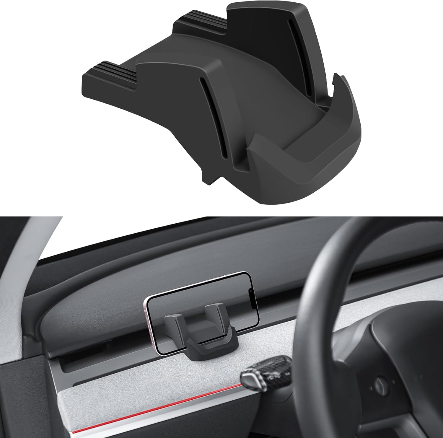 Teslula Silicone Phone Mount for Model3/Y-Non-Destructive Multi-Hook