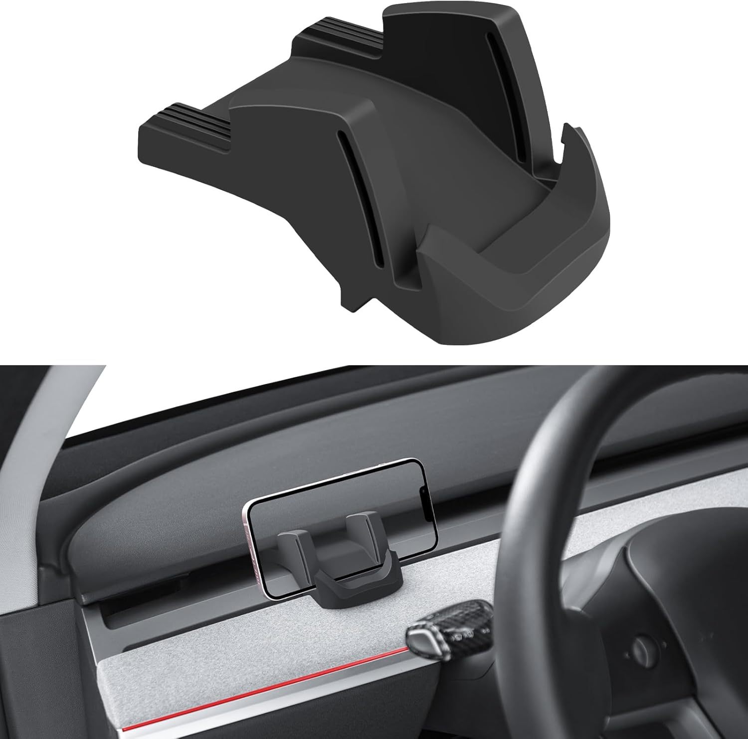 Teslula Silicone Phone Mount for Model3/Y-Non-Destructive Multi-Hook