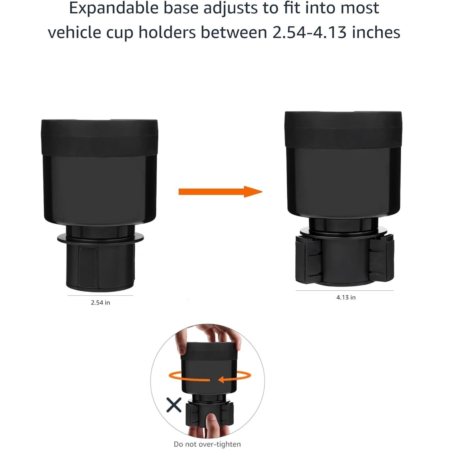 Teslula Cup Holder Expander for Tesla - Adjustable Large Bottle Adapter