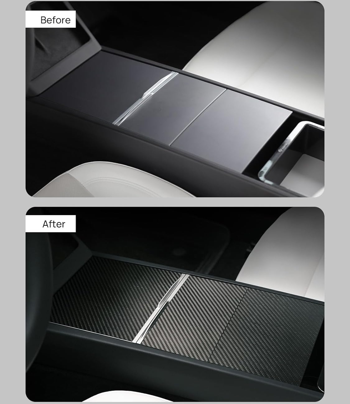 Teslula Real Carbon Console for Tesla Model 3 Highland - OEM Fit