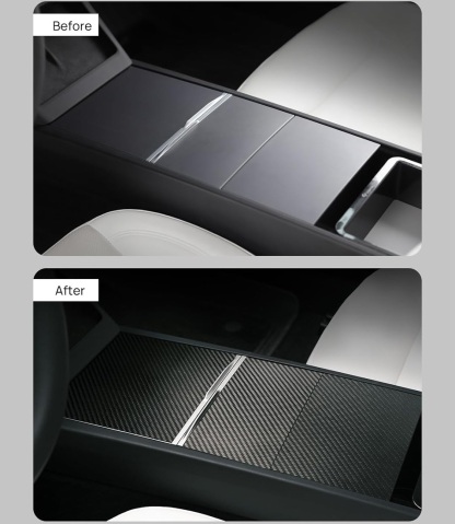 Teslula Real Carbon Console for Tesla Model 3 Highland - OEM Fit