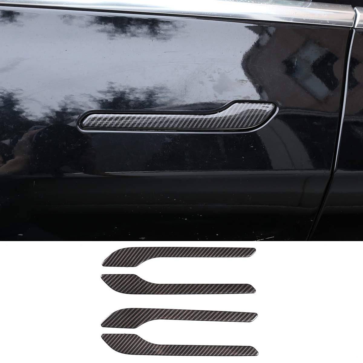 Teslula Carbon Door Handle Covers for Tesla Model 3/Y-Carbon Fiber Exterior Mods