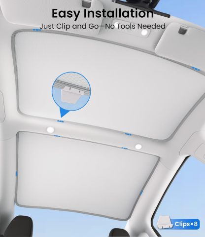 Teslula Magnetic Sunshade for Tesla Model 3/Y - Instant Cooling Cover