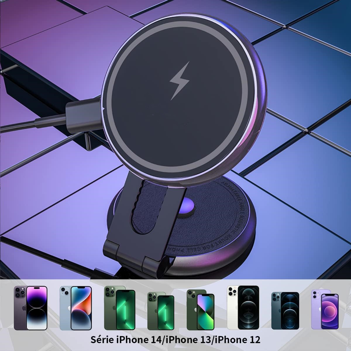 Teslula MagSafe Charger for Tesla All models - 15W Foldable Mount