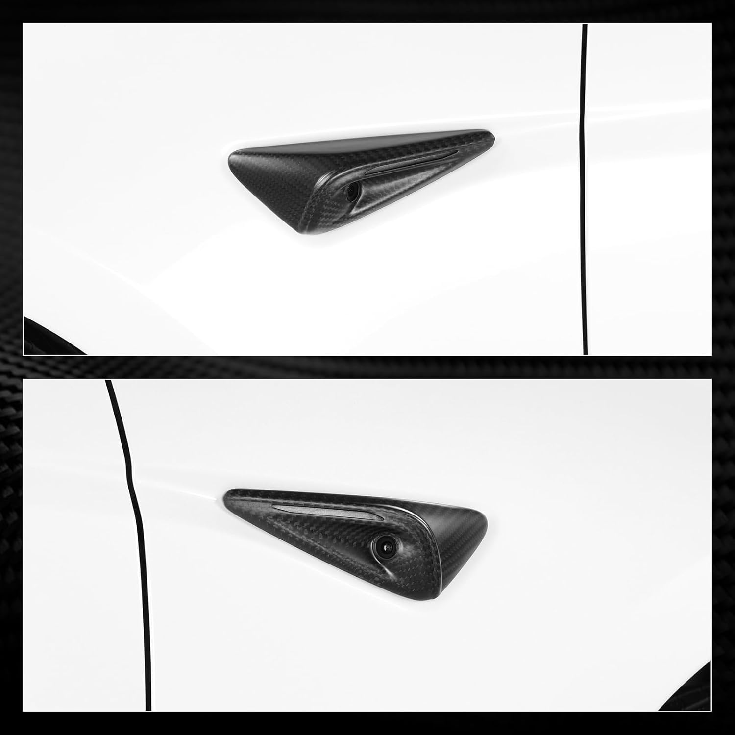 Teslula Carbon Side Camera Covers for Tesla Model3/Y-Carbon fiber Mods