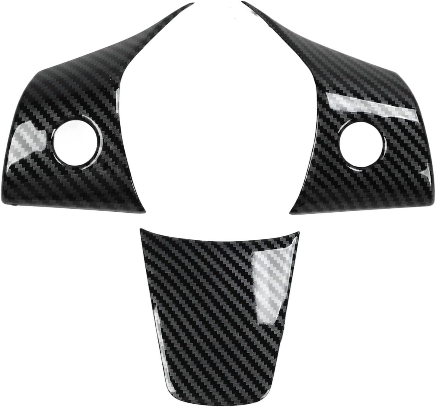 Teslula Carbon Steering Trim for Tesla Model 3/Y-Carbon Fiber Interior Mods