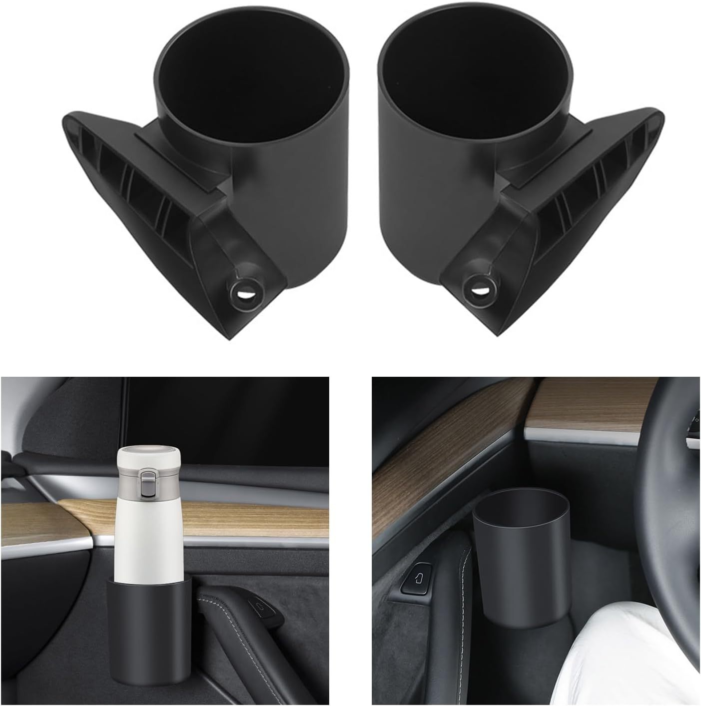 Tesla Model3/Y Door Cup Holder:Metal-Reinforced Storage Insert|Teslula