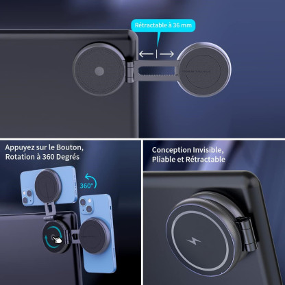 Teslula MagSafe Charger for Tesla All models - 15W Foldable Mount